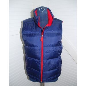 Vintage Cruel Girl puffer vest navy blue‎ Women's medium full zip